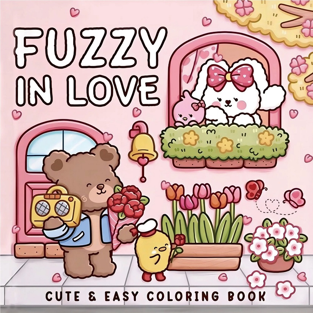 FUZZY IN LOVE Bold-easy Patter - Adult Coloring Book Stress Relief recension och pris