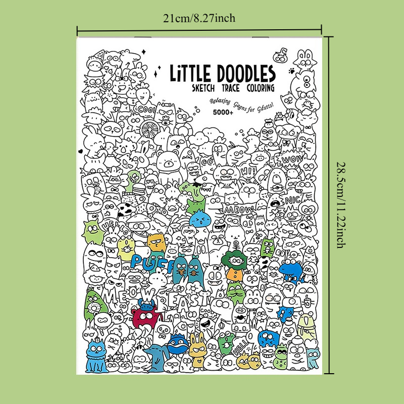 16 Pages Little Doodles Adult  - Adult Coloring Book Stress Relief recension och pris