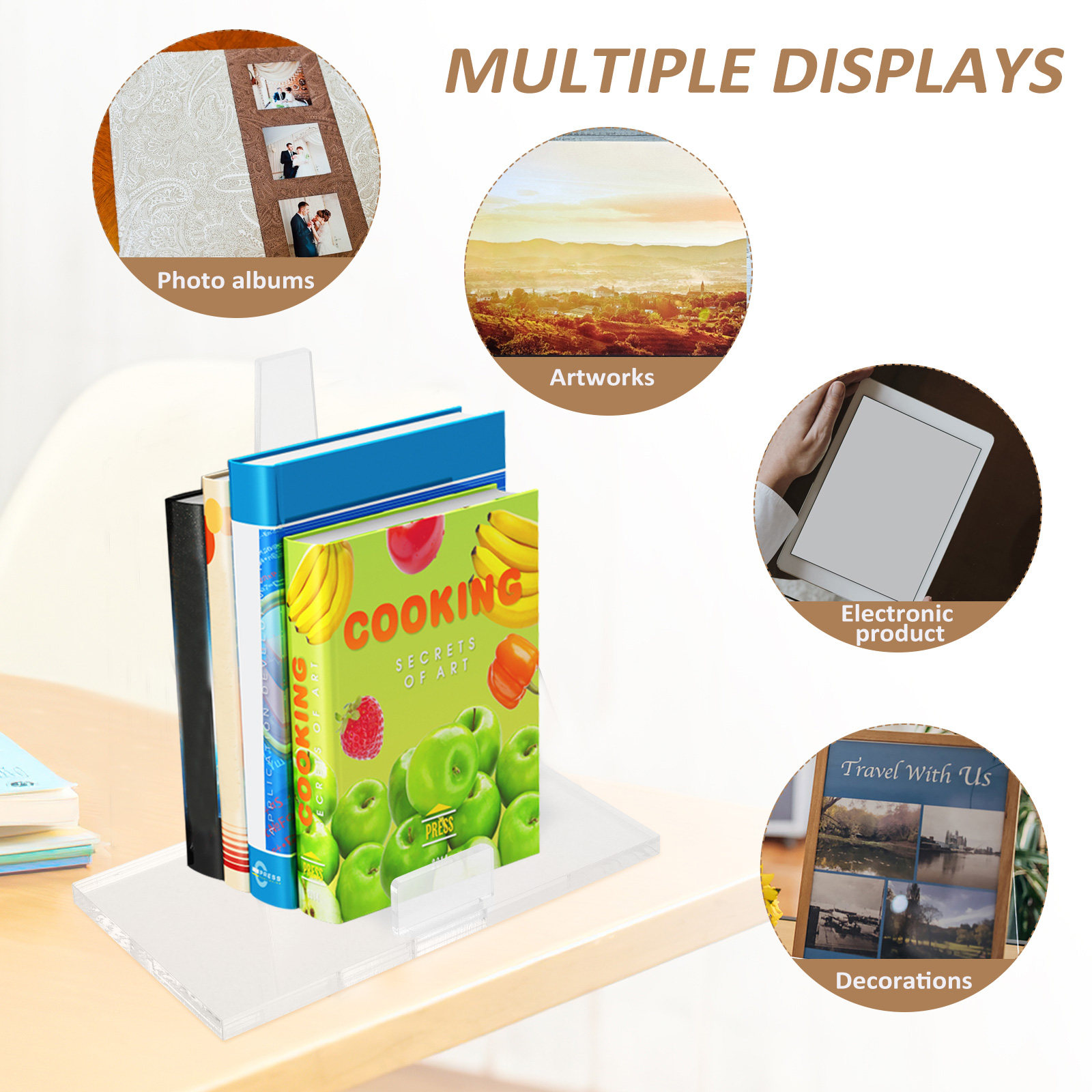 Portable Small Acrylic Picture - Clear Acrylic Book Stand Holder recension och pris