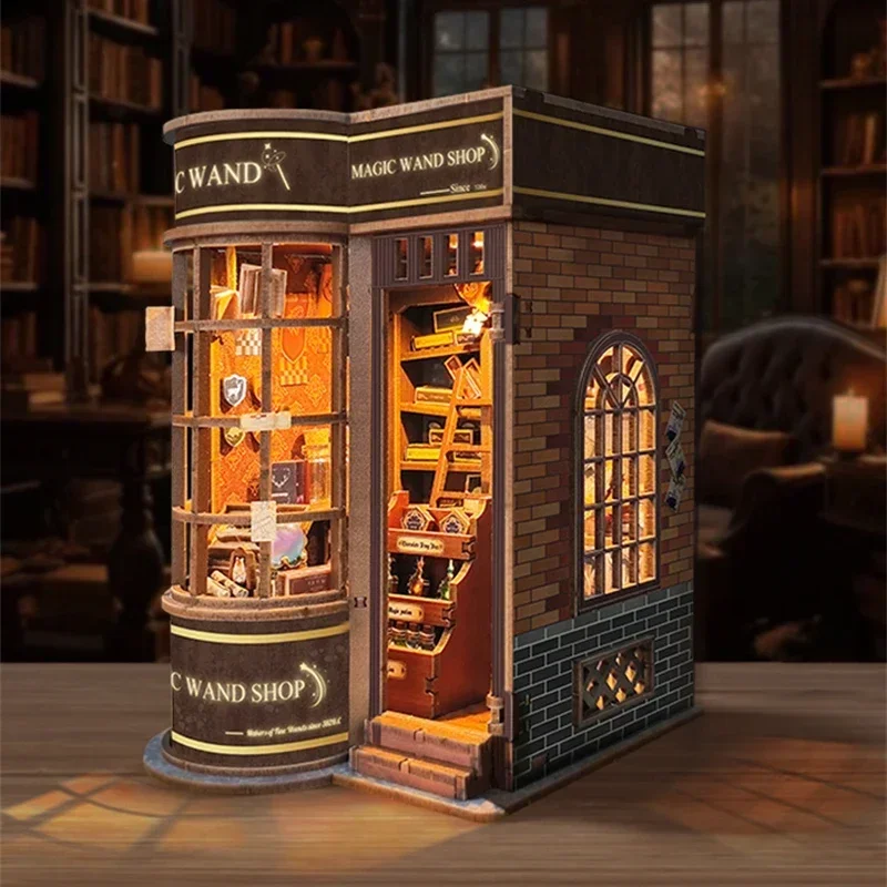 DIY Wooden Miniature Model Kit - Diy Wooden Book Nook Kit Shelf Insert recension och pris