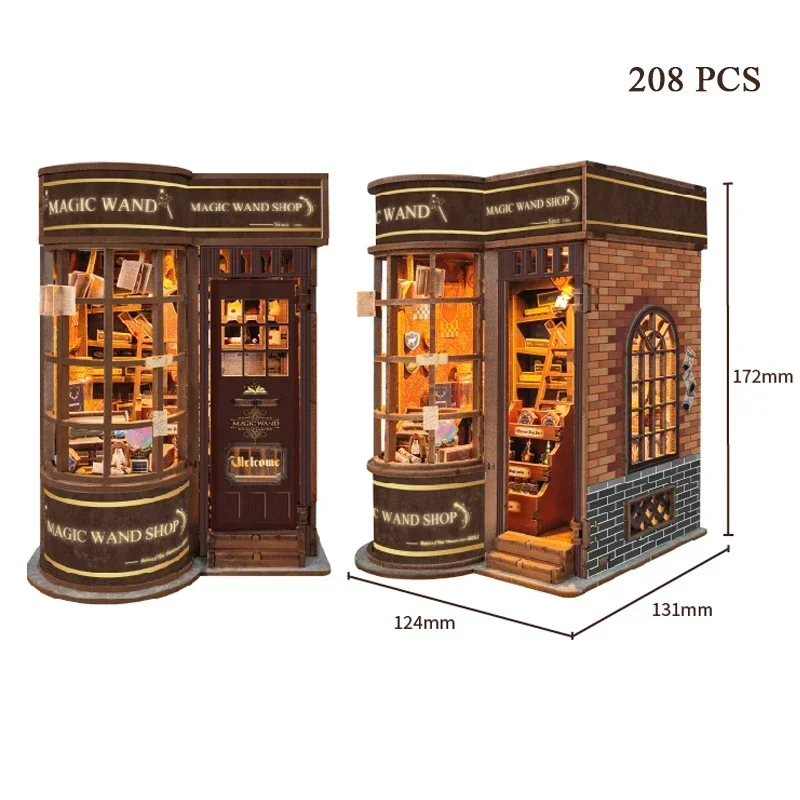 DIY Wooden Miniature Model Kit - Diy Wooden Book Nook Kit Shelf Insert recension och pris