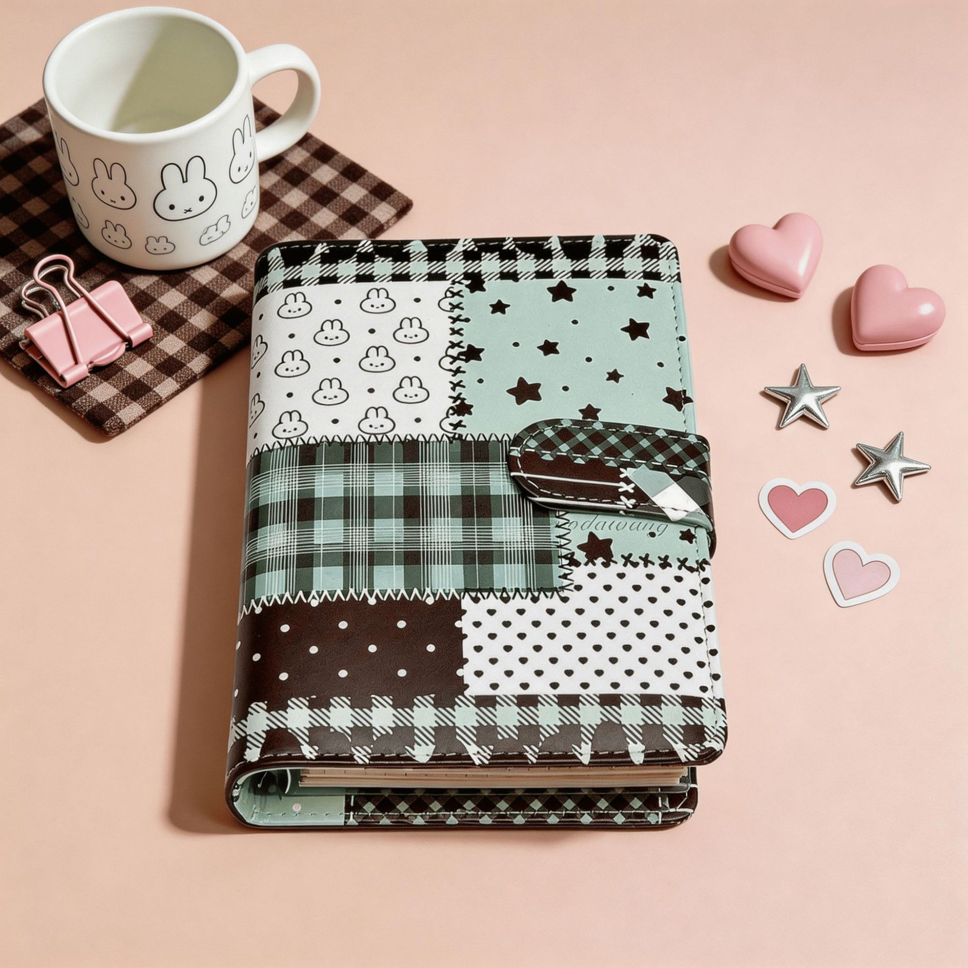 A6 Green Spliced Grid Notebook - Blank Sheet Music Notebook recension och pris