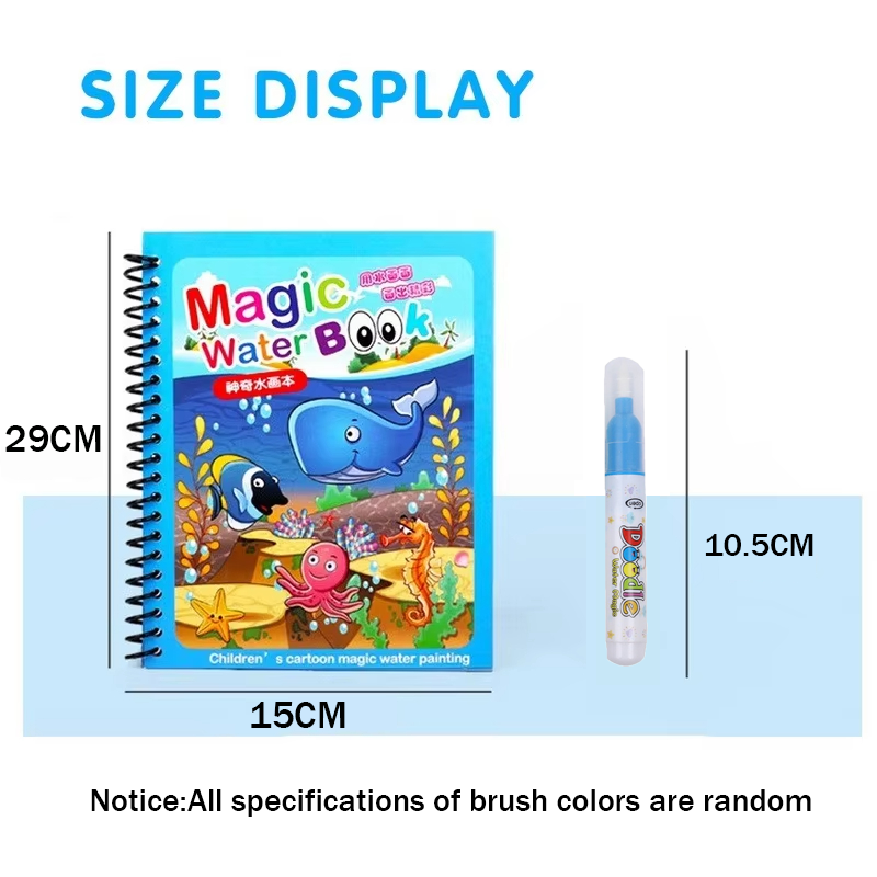 1pc Reusable Kids Magic Water  - Reusable Water Magic Coloring Book recension och pris