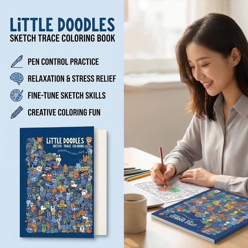 Sketch Trace Coloring Book Lit - Adult Coloring Book Stress Relief recension och pris