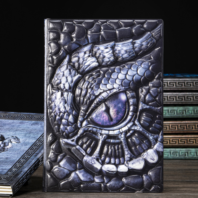 A5 3D Embossed Dragon Eye Note - Vintage Leather Journal Notebook recension och pris
