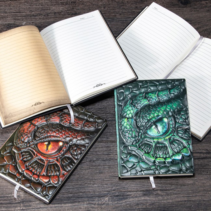 A5 3D Embossed Dragon Eye Note - Vintage Leather Journal Notebook recension och pris